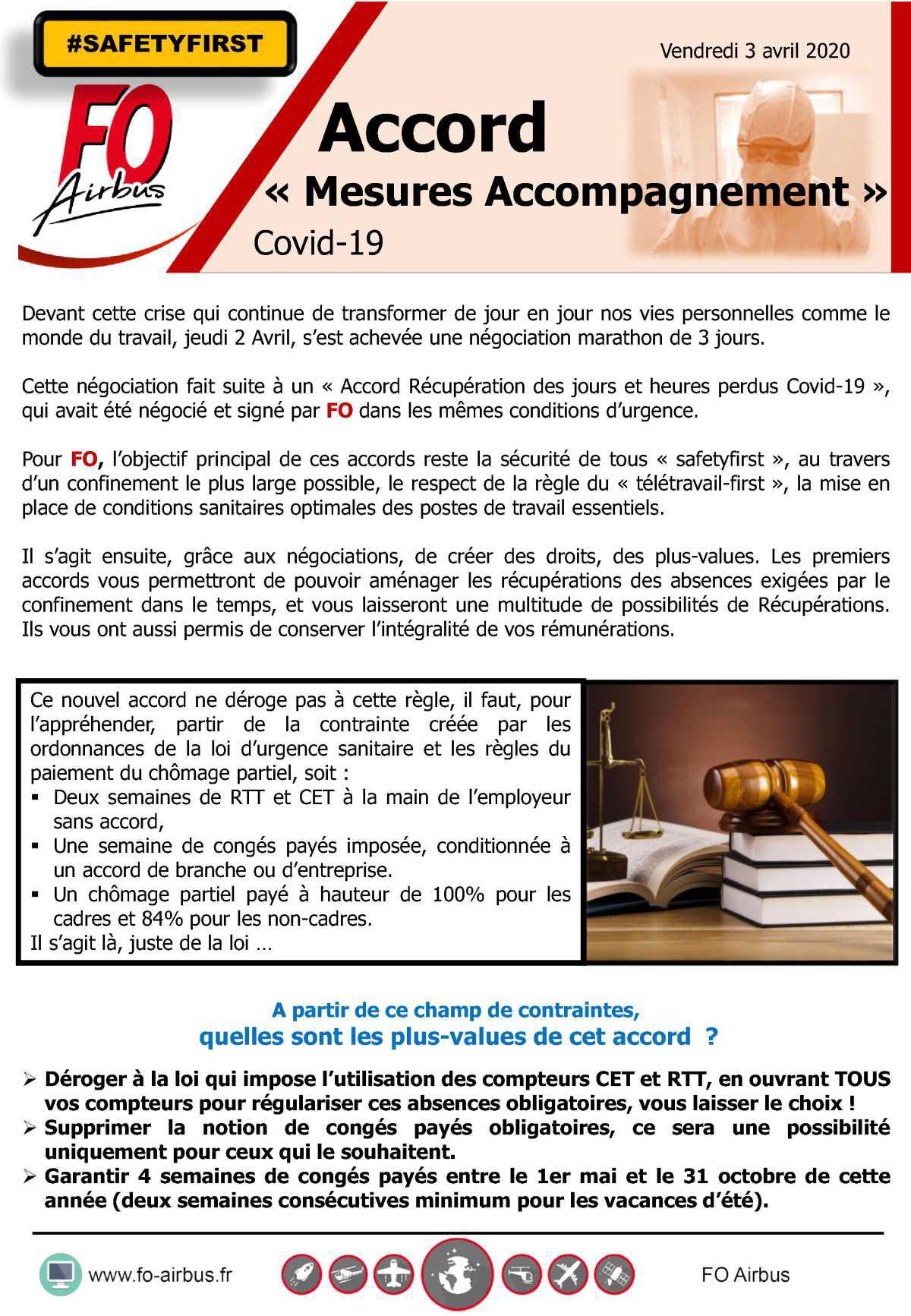 Mesures d'accompagnement / Covid-19