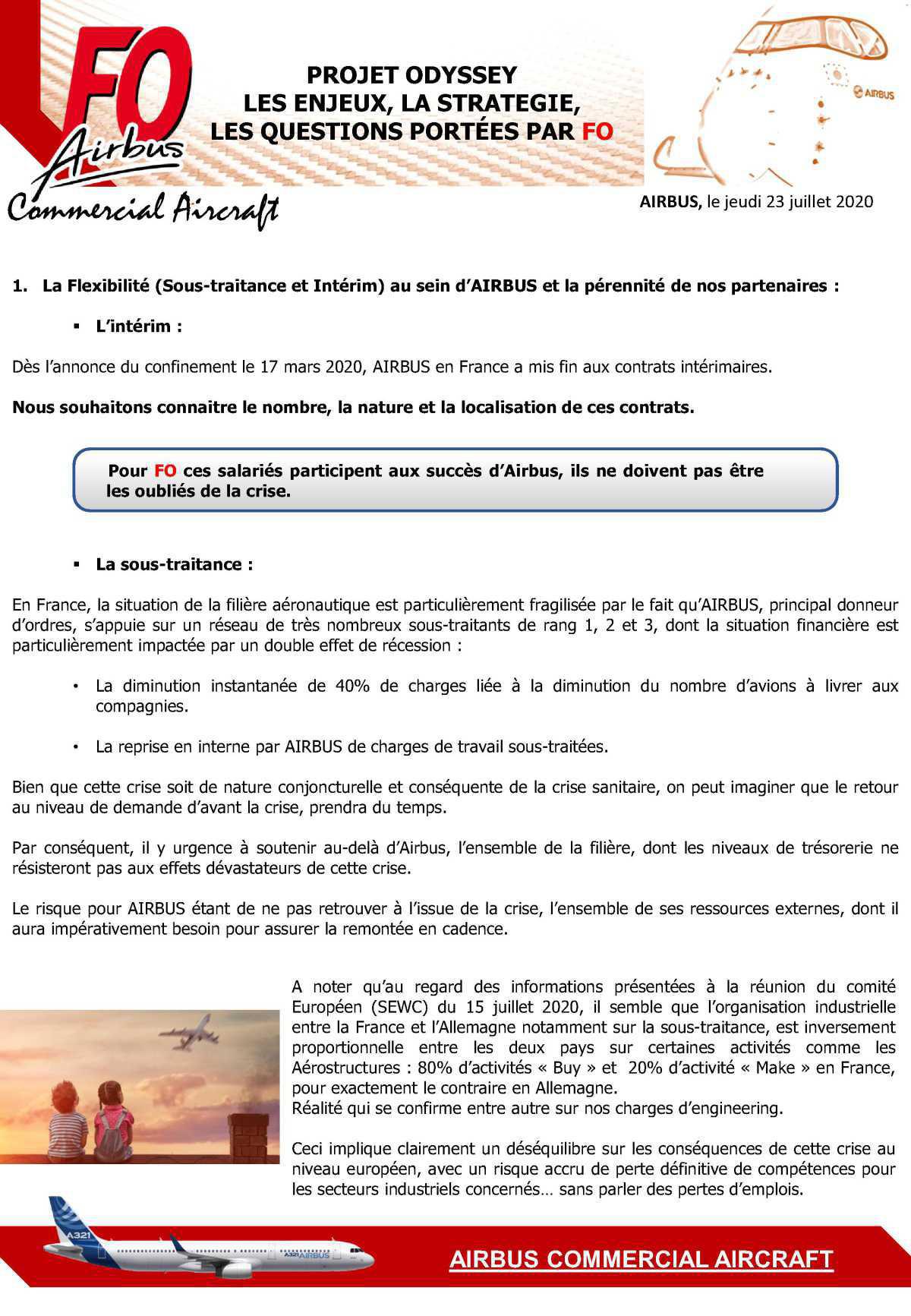 Projet ODYSSEY, les Enjeux, la Stratégie, les questions portées par FO