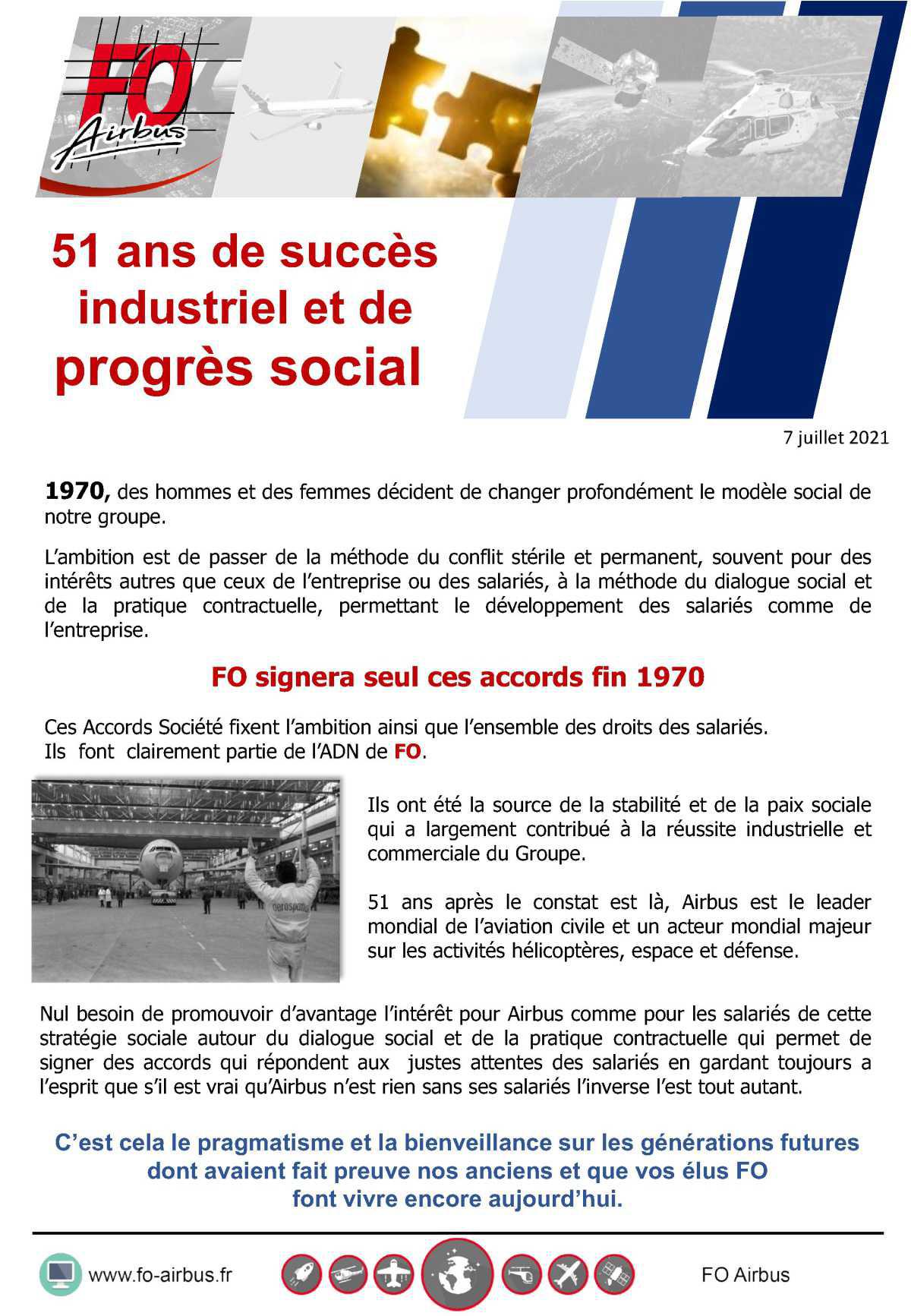51 ans de succès industriel et de progrès social