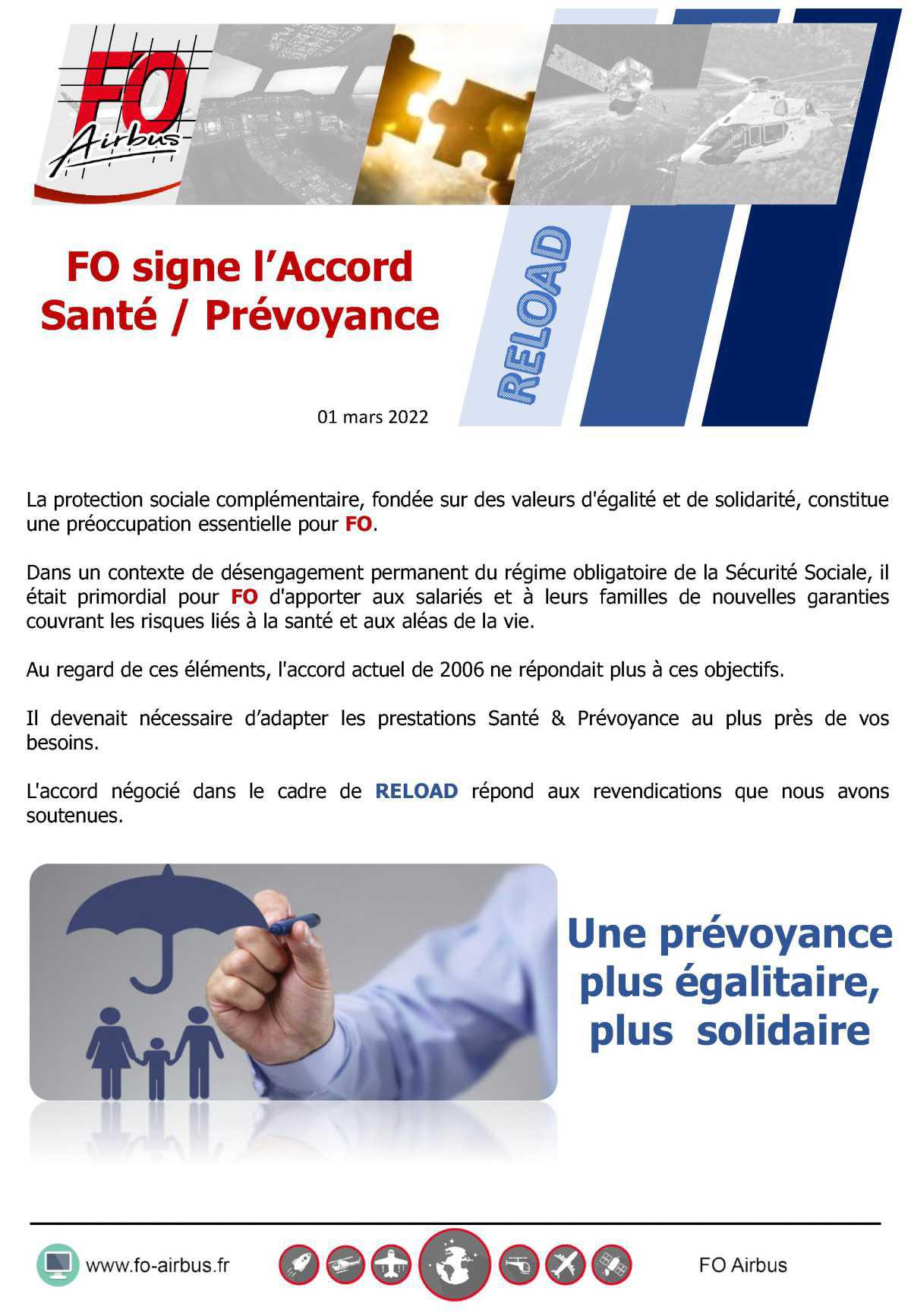 FO signe l'accord Santé / Prévoyance