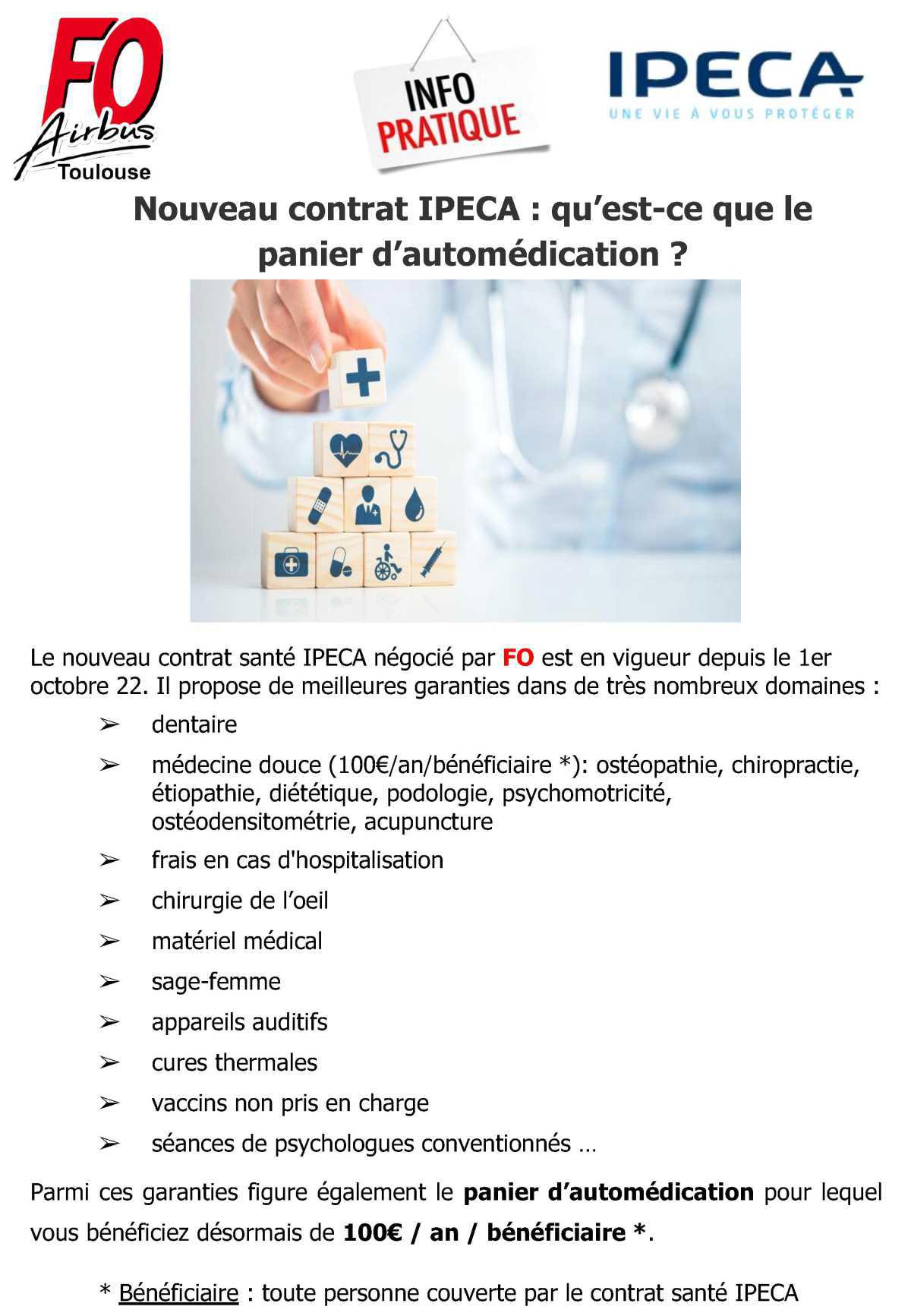 Nouveau contrat IPECA : qu'est-ce que le panier d'automédication ?
