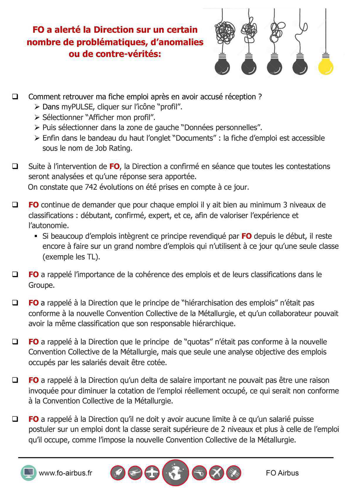 Classifications: Première réunion paritaire de suivi Groupe