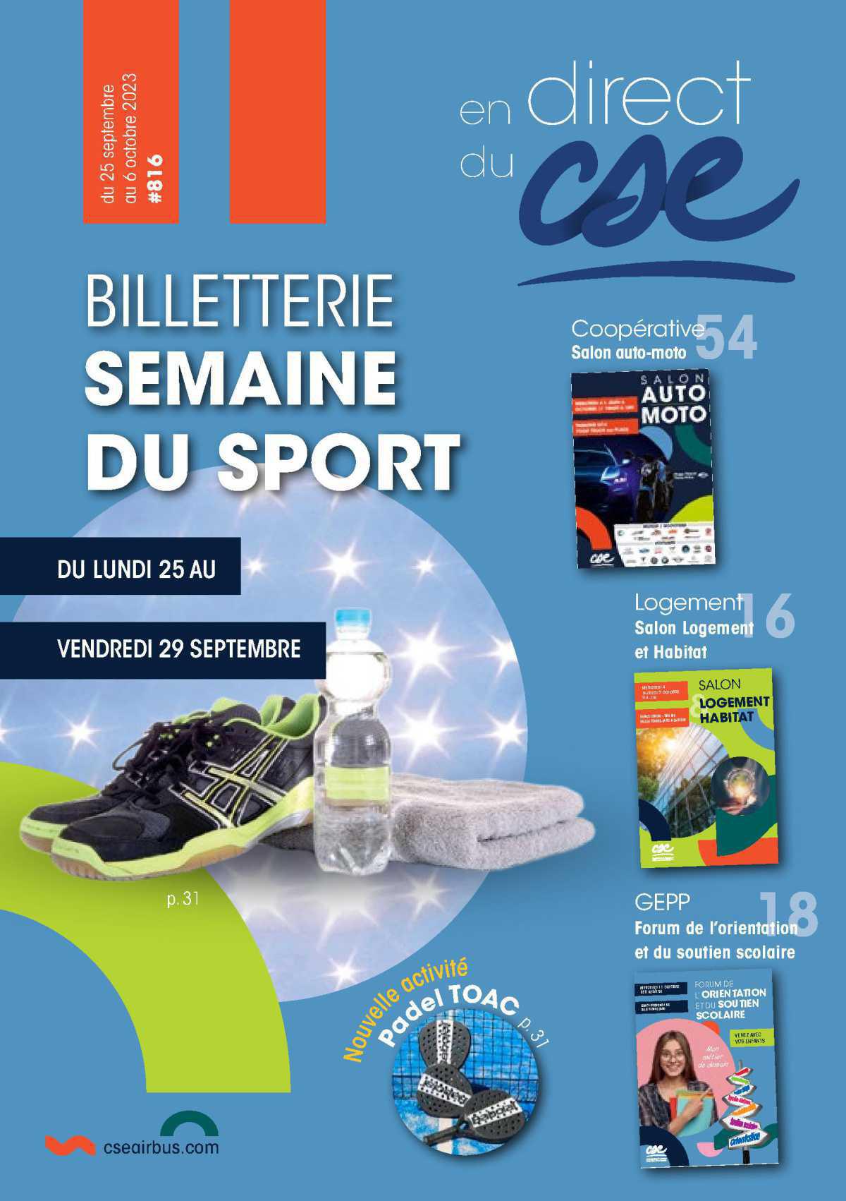 En Direct du CSE du 25 septembre au 6 octobre 2023
