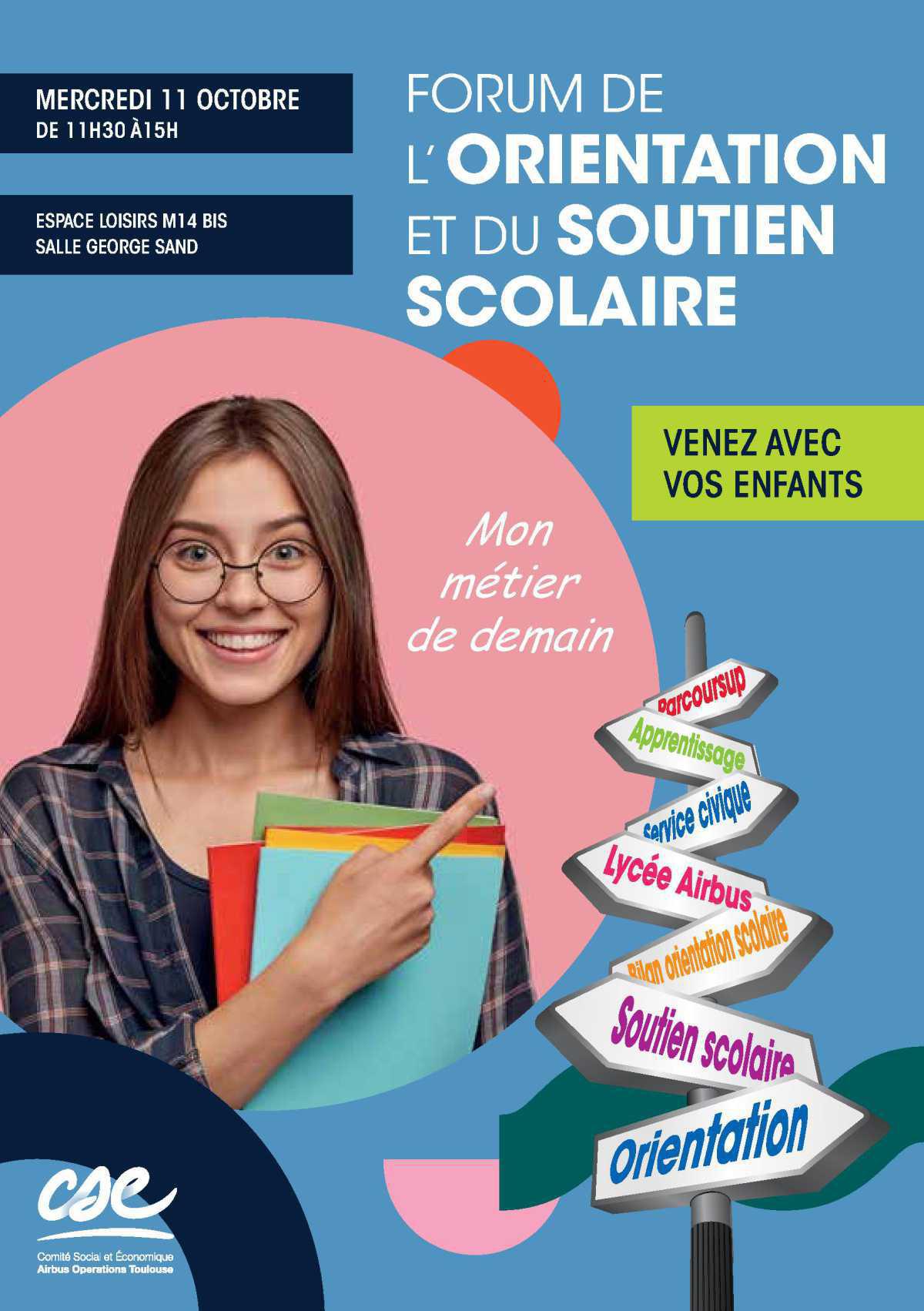 Forum de l'Orientation et du Soutien scolaire ce mercredi à partir de 11h30