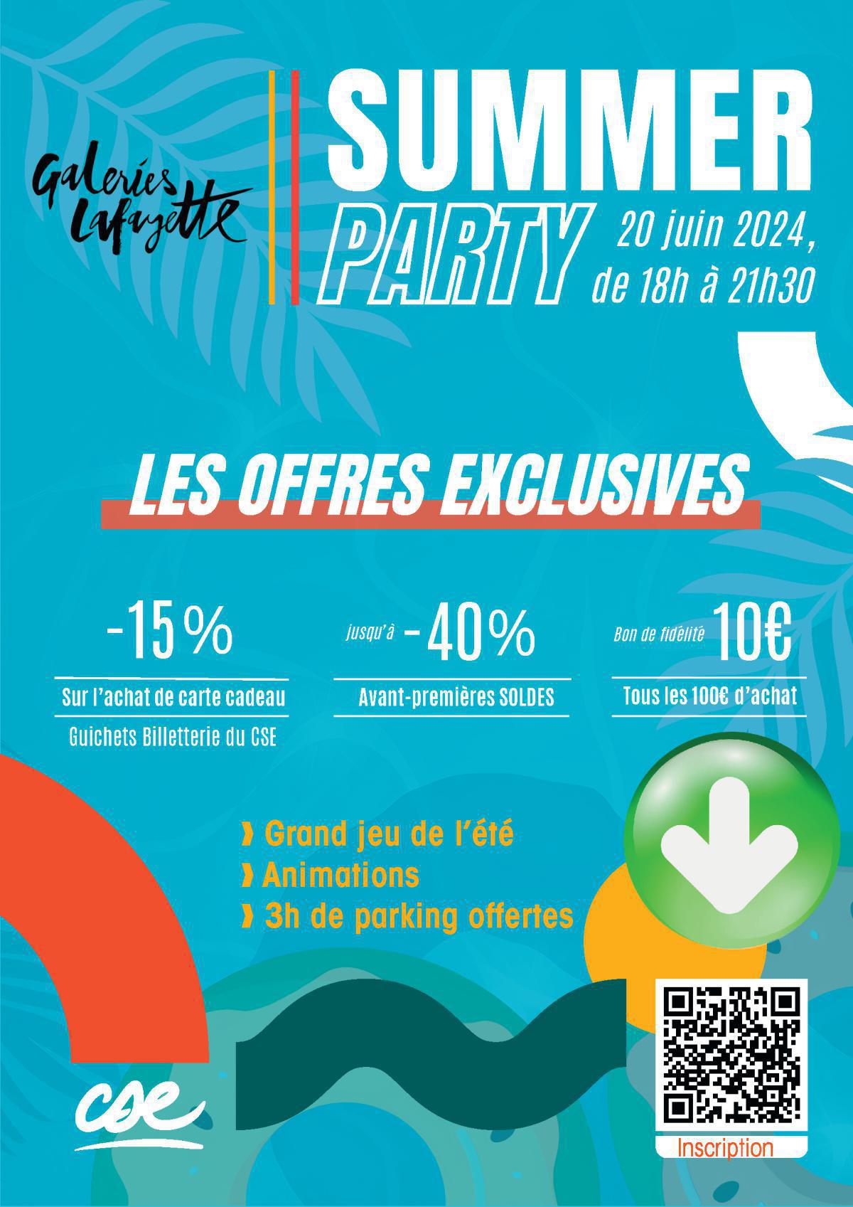 CSE: Summer Party aux Galeries Lafayette CSE: Summer Party aux Galeries Lafayette