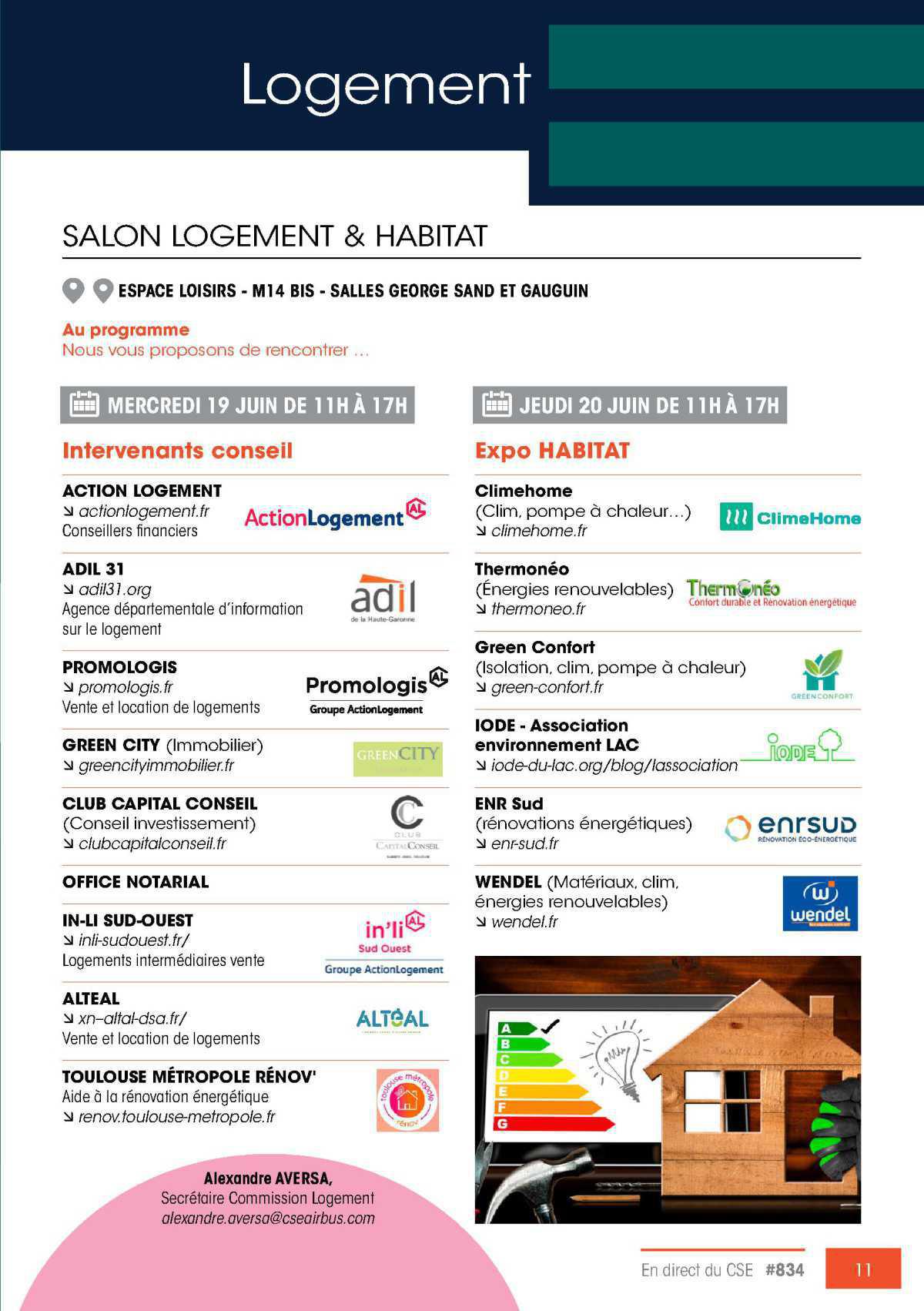 LOGEMENT: Journées Logement & Habitat mercredi 19 et jeudi 20 juin LOGEMENT: Journées Logement & Habitat mercredi 19 et jeudi 20 juin