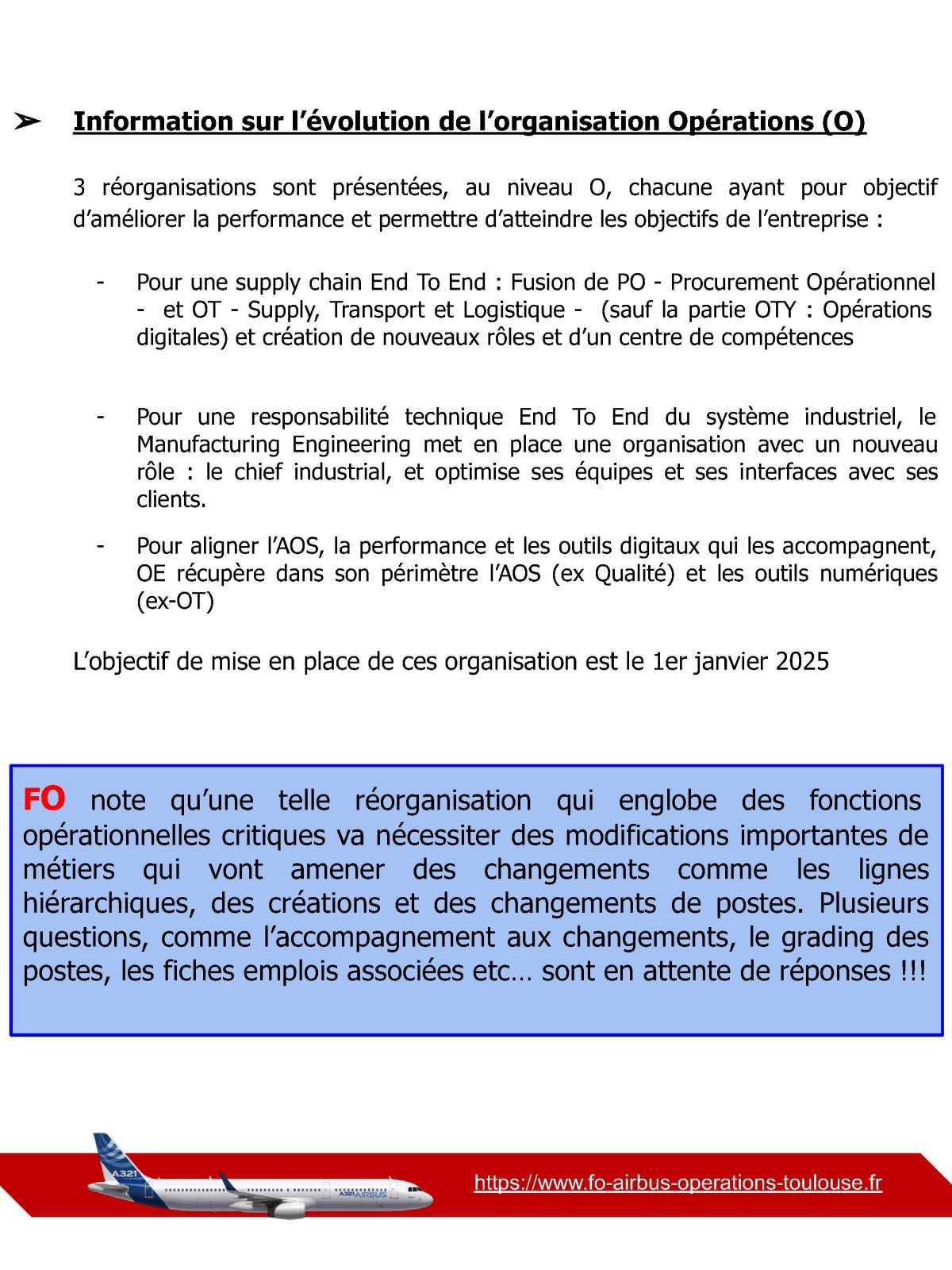 Compte rendu du CSE-C Airbus Commercial Aircraft du 30 Septembre 2024 