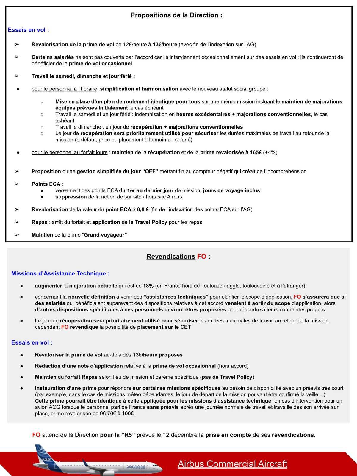 1ère réunion de négociation sur l'Assistance technique & les Essais en vol