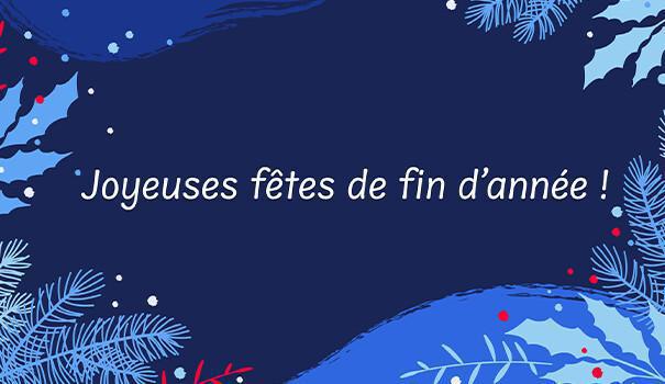 Bonnes fêtes de fin d'année Bonnes fêtes de fin d'année