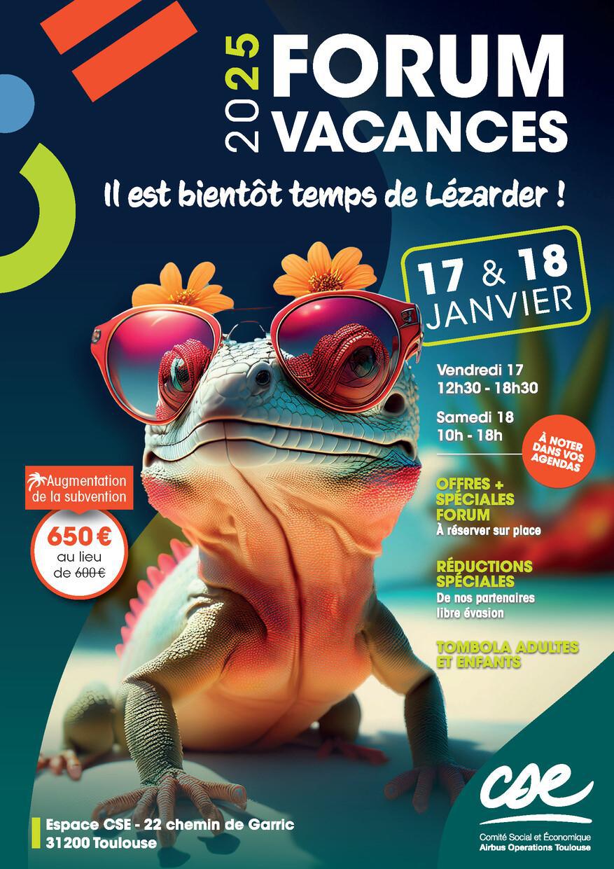 Forum Vacances vendredi 17 & samedi 18 janvier 2025