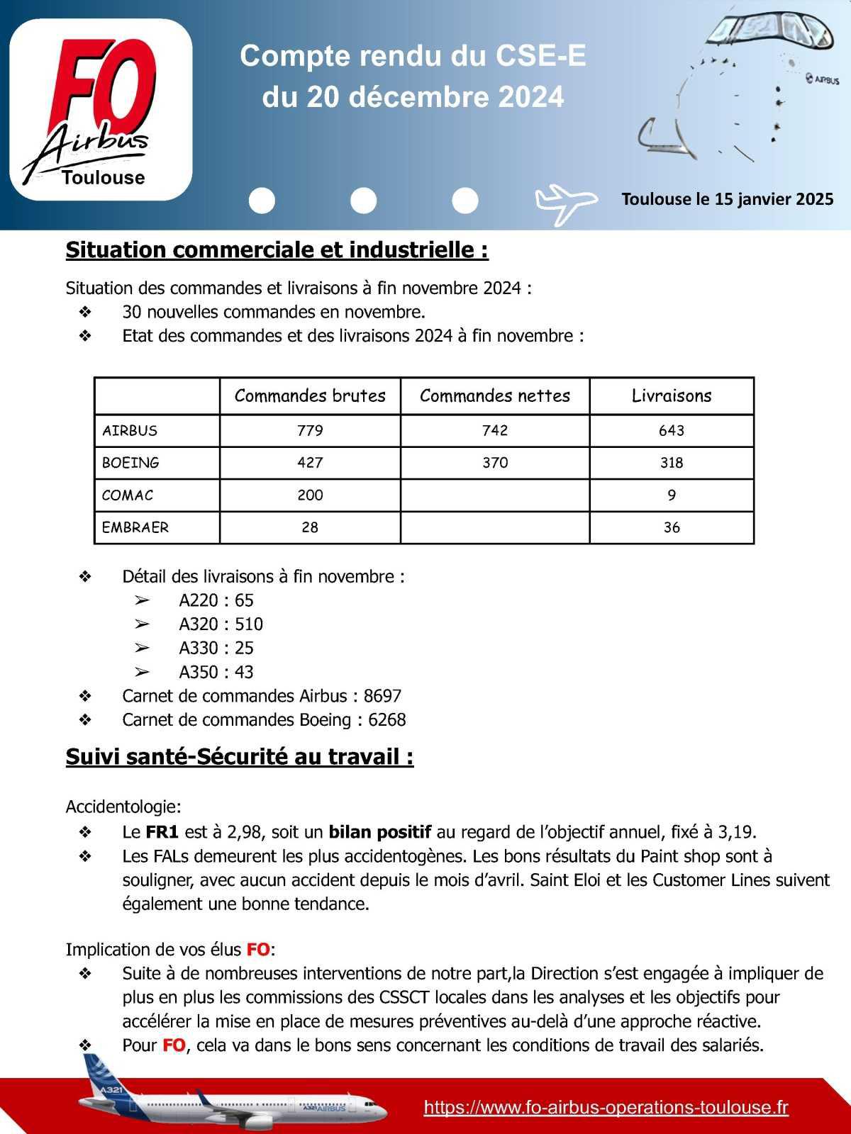 Compte rendu du CSE-E du 20 décembre 2024