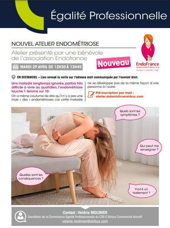 ATELIER SPÉCIAL : Comprendre et mieux vivre avec l’endométriose ATELIER SPÉCIAL : Comprendre et mieux vivre avec l’endométriose