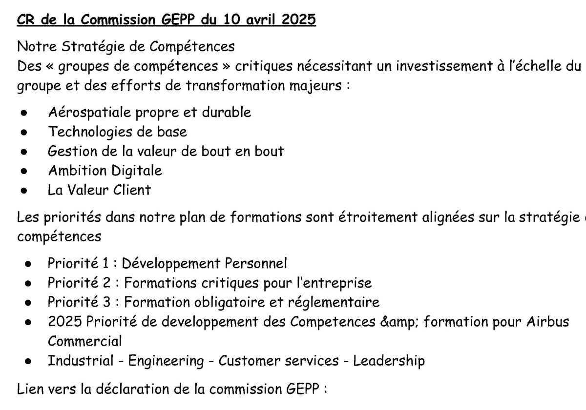 Compte Rendu du CSE-C du 26 mai 2025 
