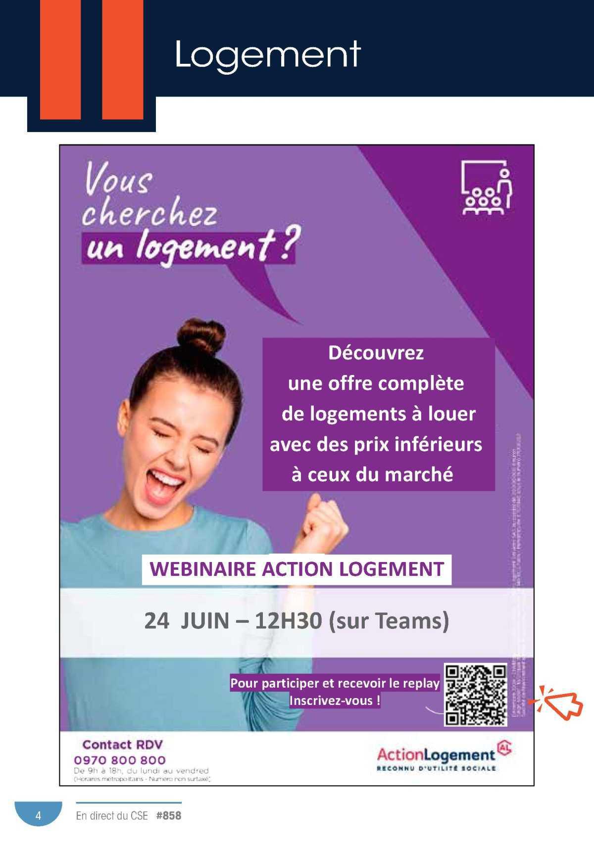 CSE: Journées logement & habitat, mercredi 25 et jeudi 26 juin 2025