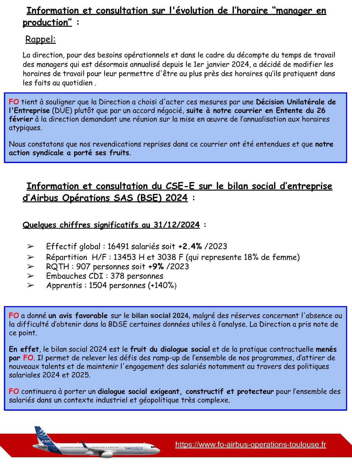 Compte rendu du CSE-E d'Airbus Opérations du 29 août 2025