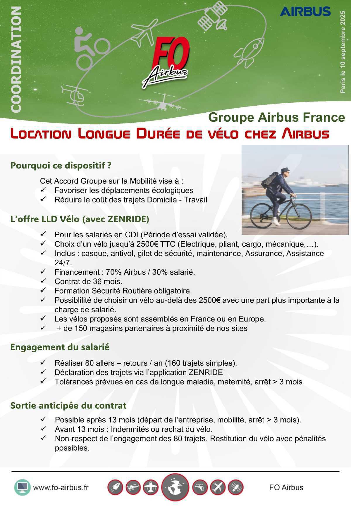 Location Longue Durée de vélo chez Airbus