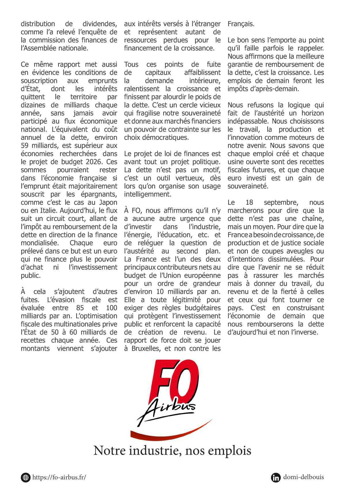 Manifeste pour un avenir productif et souverain
