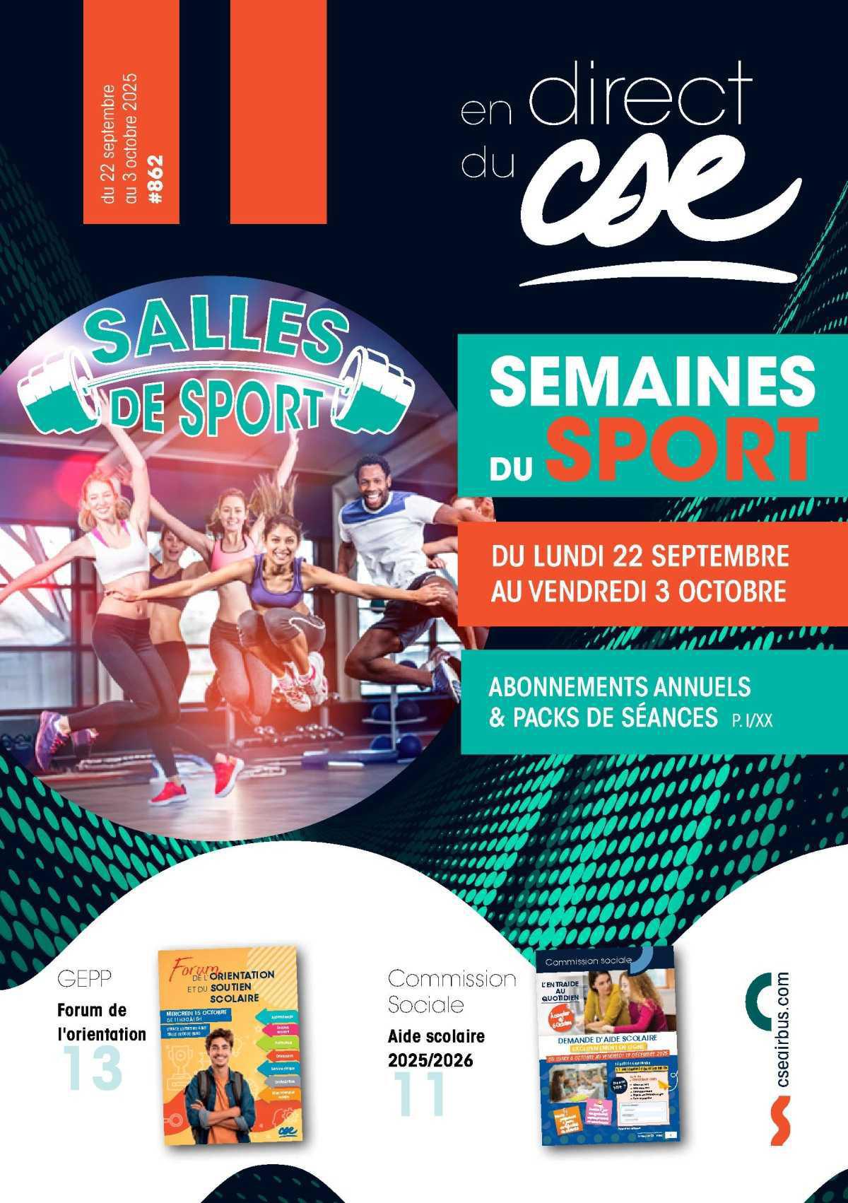 En Direct du CSE du 22 septembre au 3 octobre 2025