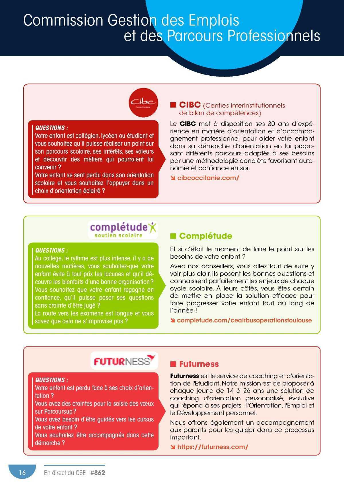 CSE: Forum de l'orientation et du soutien scolaire