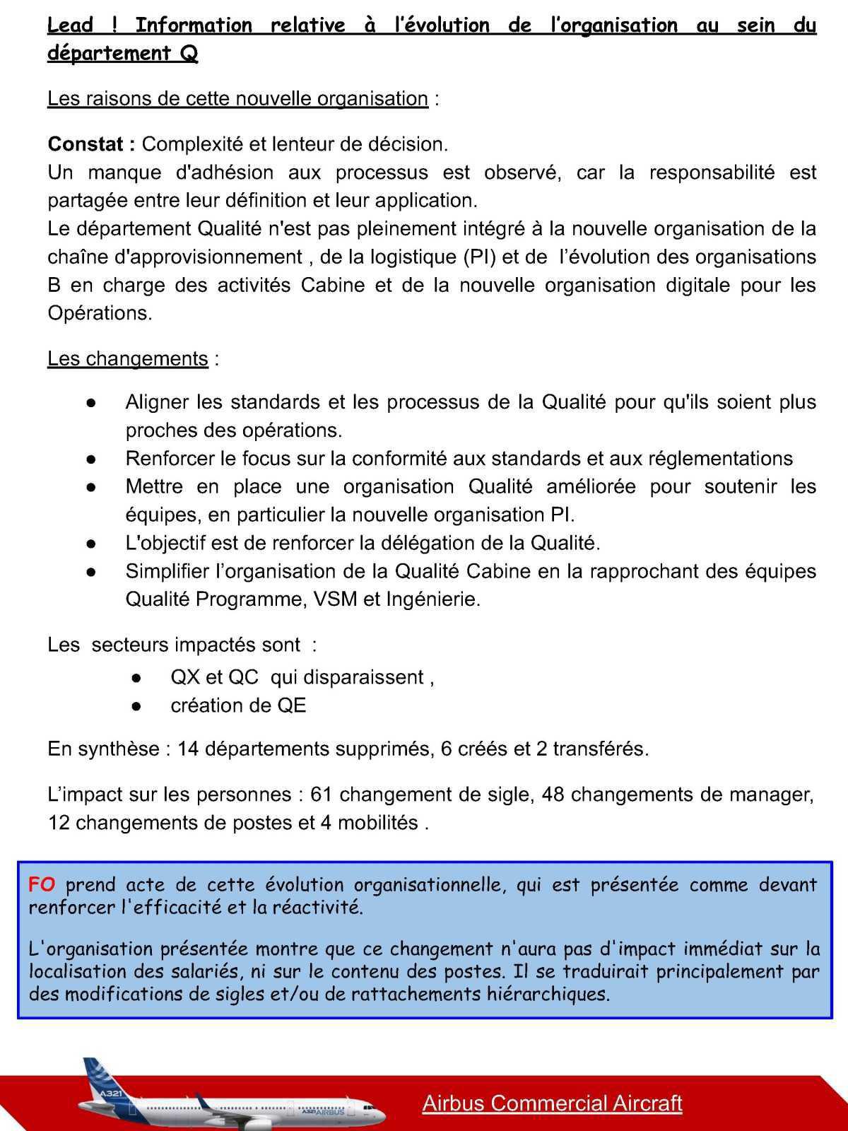 Compte rendu du CSE-C Airbus Commercial Aircraft du 22 septembre 2025