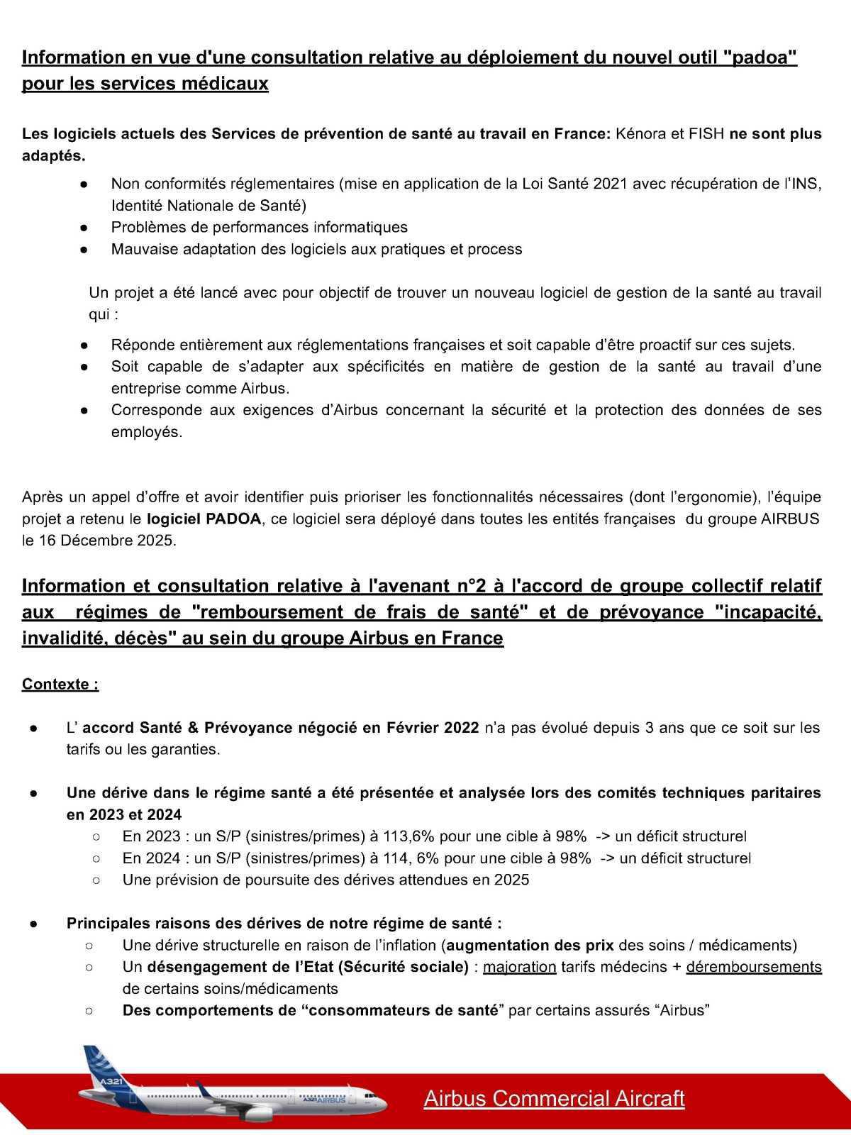 Compte rendu du CSE-C Extraordinaire Airbus Commercial Aircraft du 28 Octobre 2025