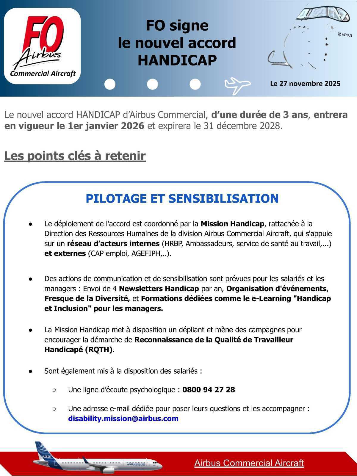 FO signe le nouvel accord HANDICAP