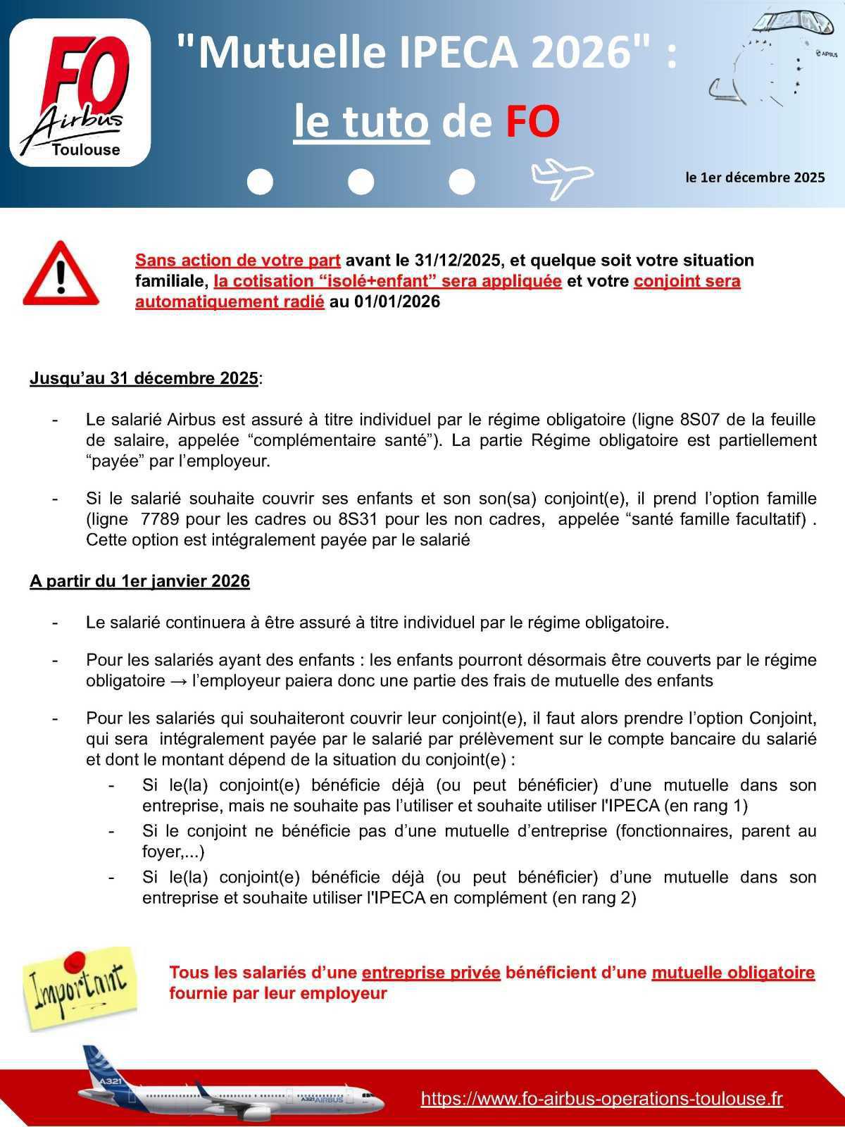 🚨 Mutuelle IPECA 2026 : Le tuto de FO (action à faire avant le 31/12/2025) ⏳