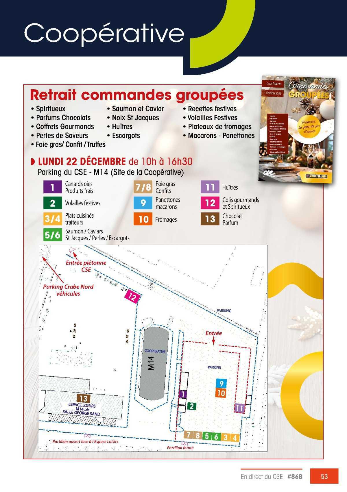 Coopérative: Retrait des commandes groupées