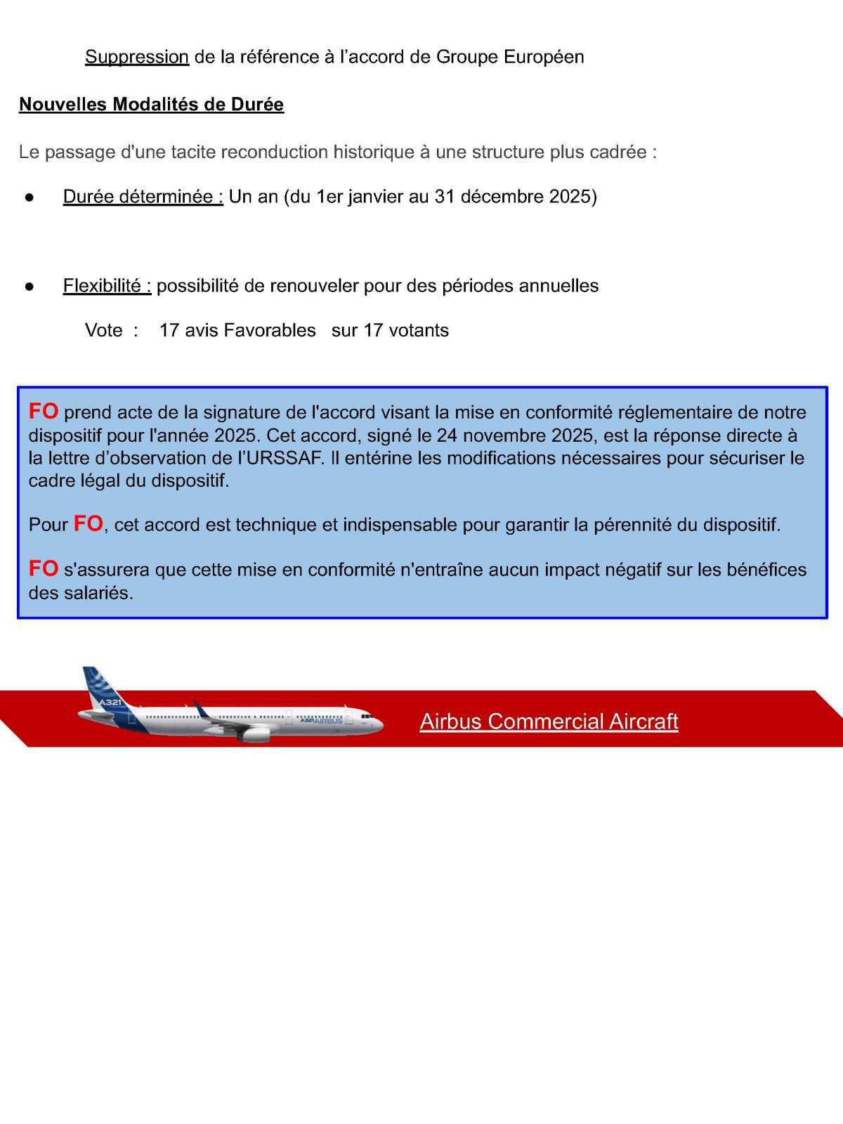 Compte rendu du CSE-C Airbus Commercial Aircraft du 8 Décembre 2025