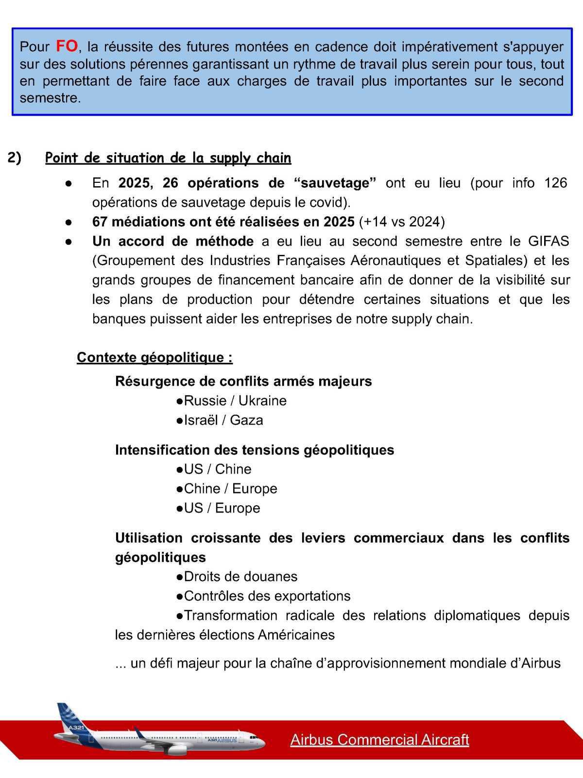 Compte rendu du CSE-C Airbus Commercial Aircraft du 26 janvier 2026
