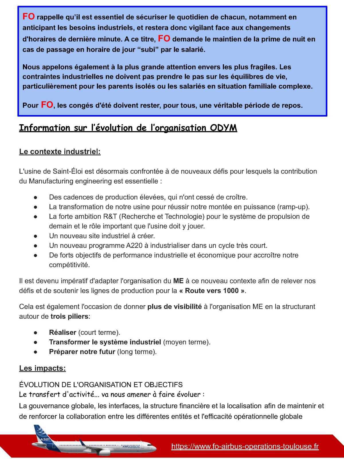 Compte rendu du CSE-E Airbus Opérations Toulouse du 30 janvier 2026