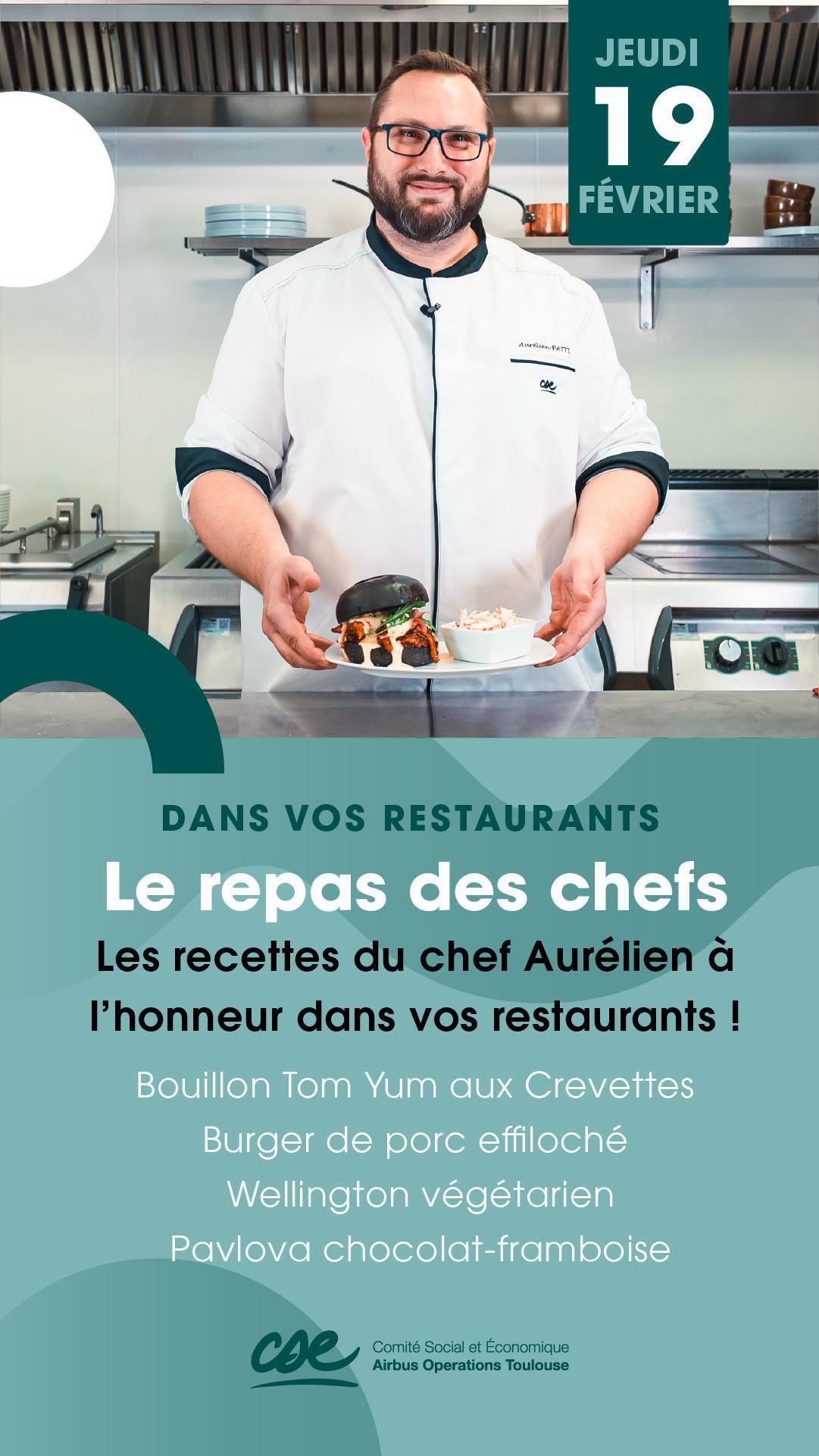 Restauration: Le repas de chefs - jeudi 19 février 2026