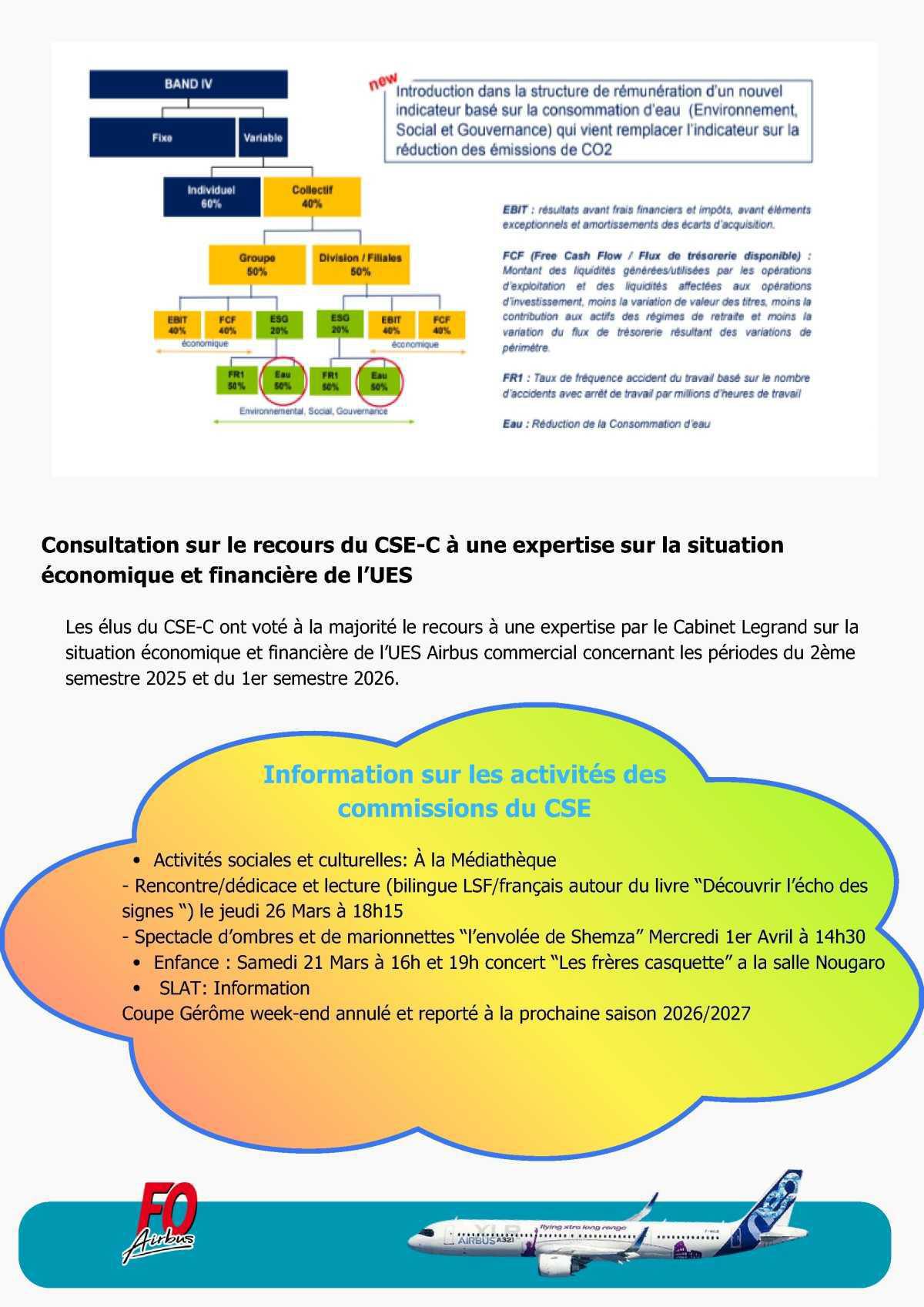 Compte rendu du CSE-C Extraordinaire du 23 Février 2026 et du CSE-E du 27 Février 2026 d’Airbus Commercial Aircraft