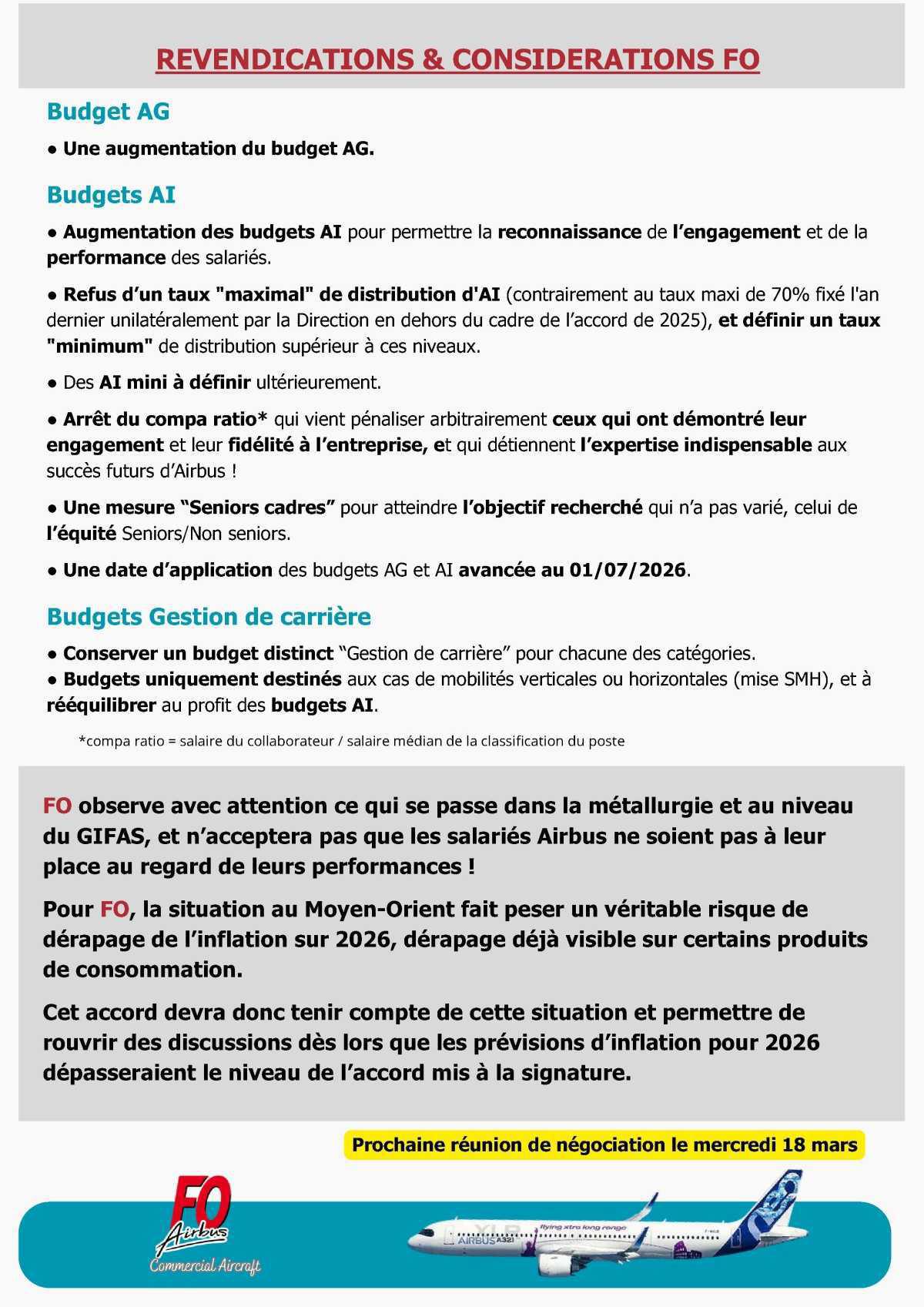 Politique salariale 2026/2027, négociation #1