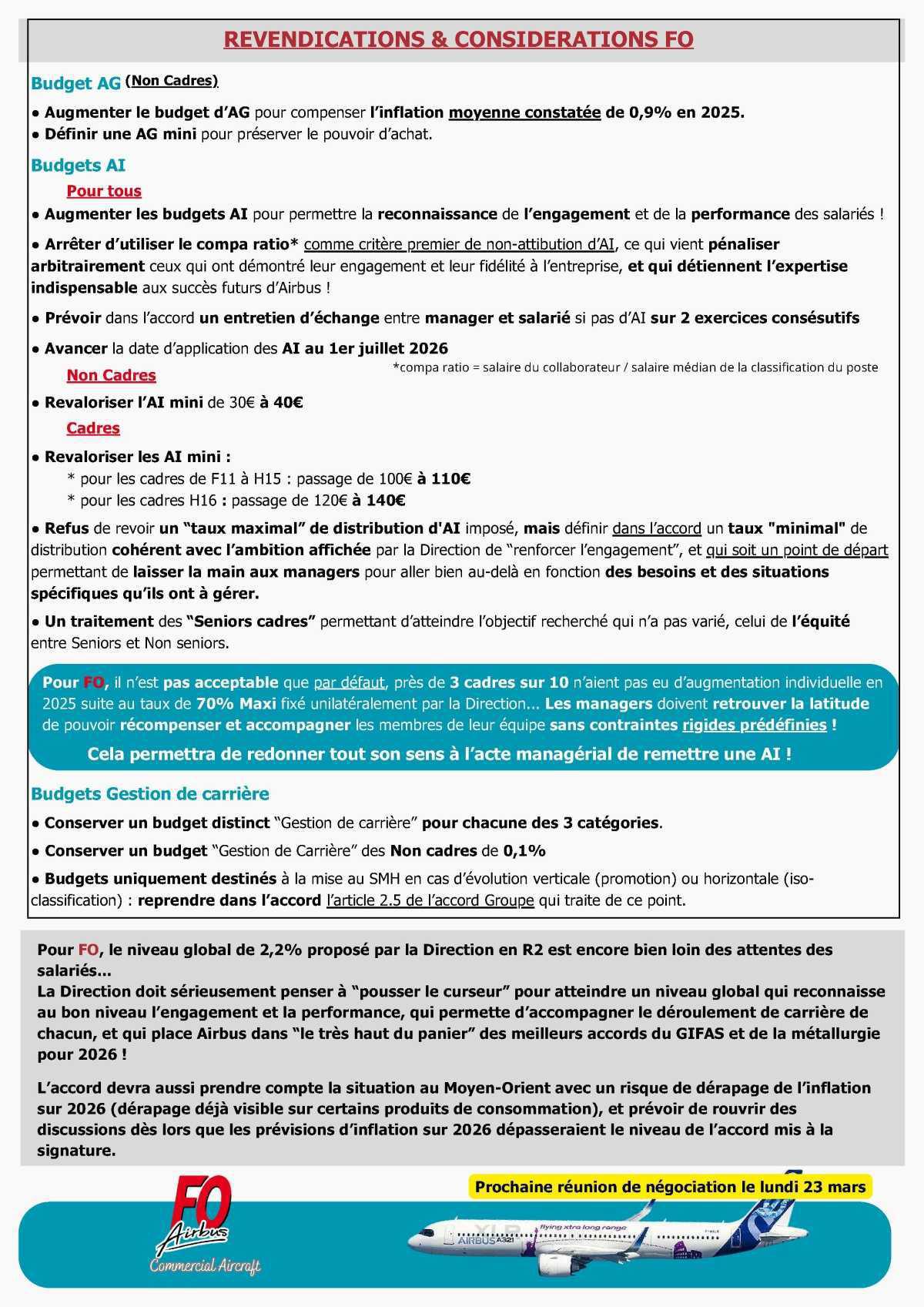 Politique salariale 2026/2027, négociation #2