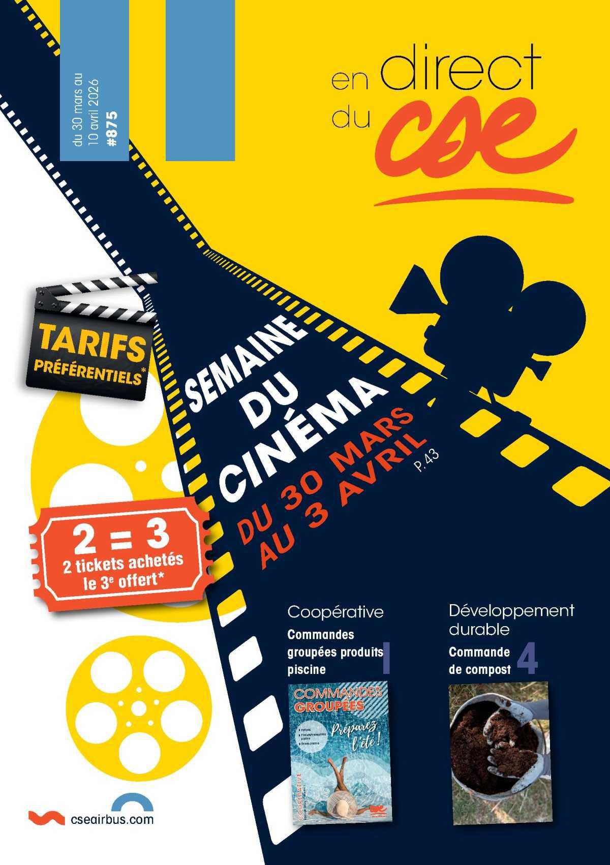 En Direct du CSE du 30 mars au 10 avril 2026