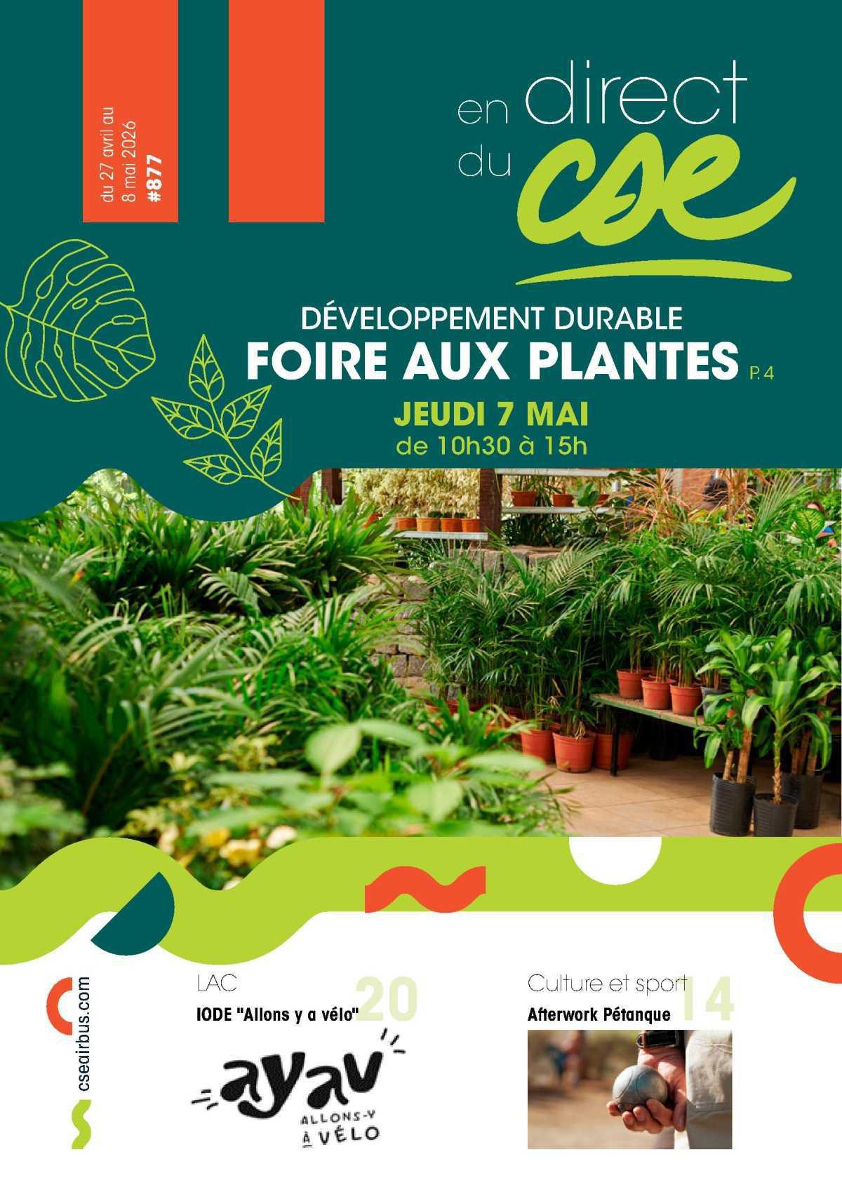 En Direct du CSE du 27 avril au 8 mai 2026