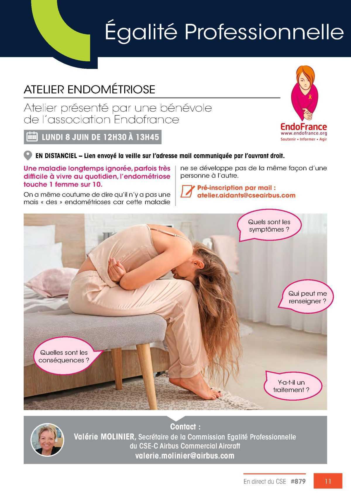 Commission Egalité Professionnelle: Atelier endométriose