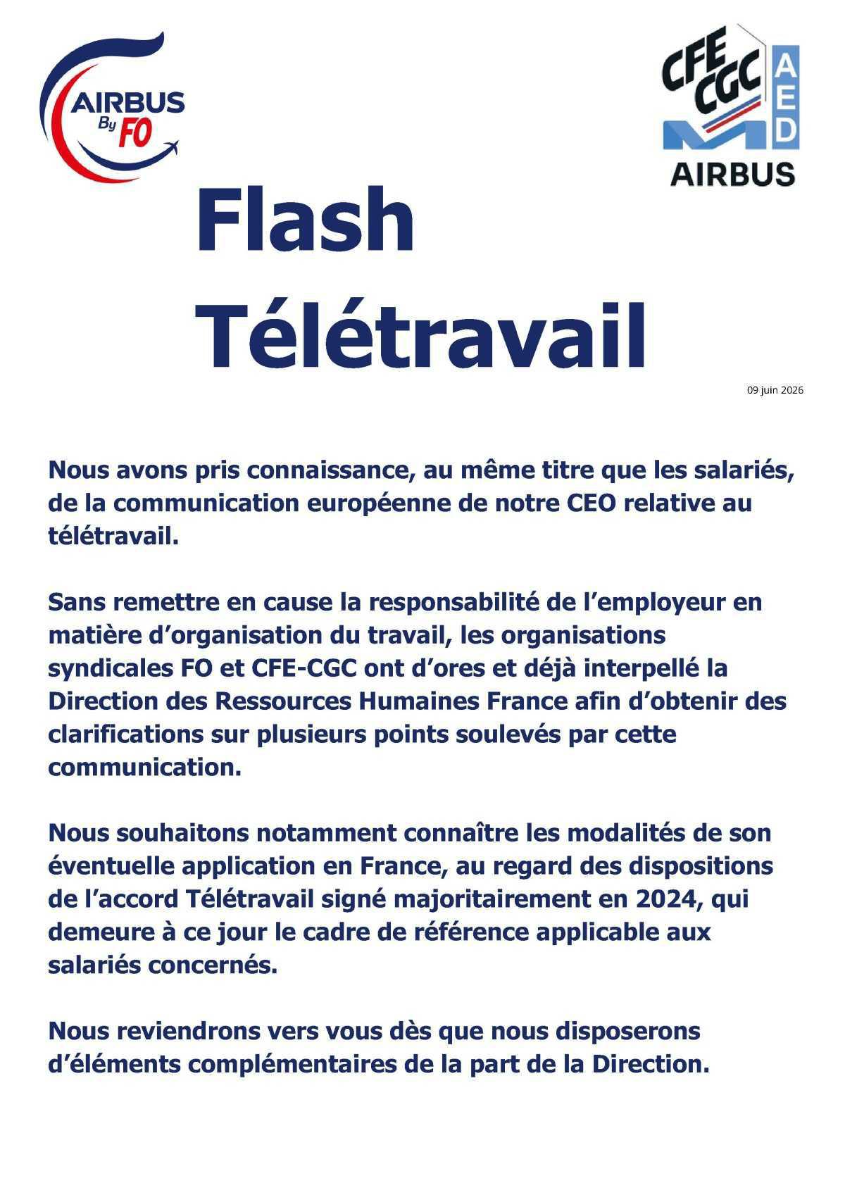Flash Télétravail
