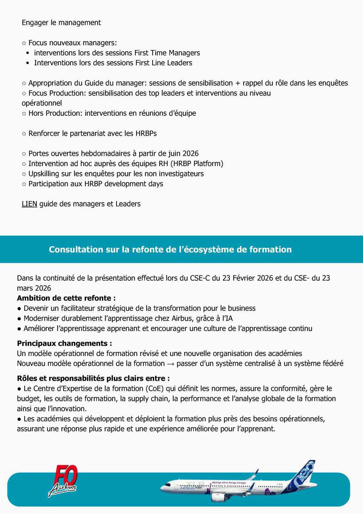 Compte rendu du CSE-C Extraordinaire Airbus Commercial Aircraft du 01 Juin 2026 et du CSE-E du 29 Mai 2026