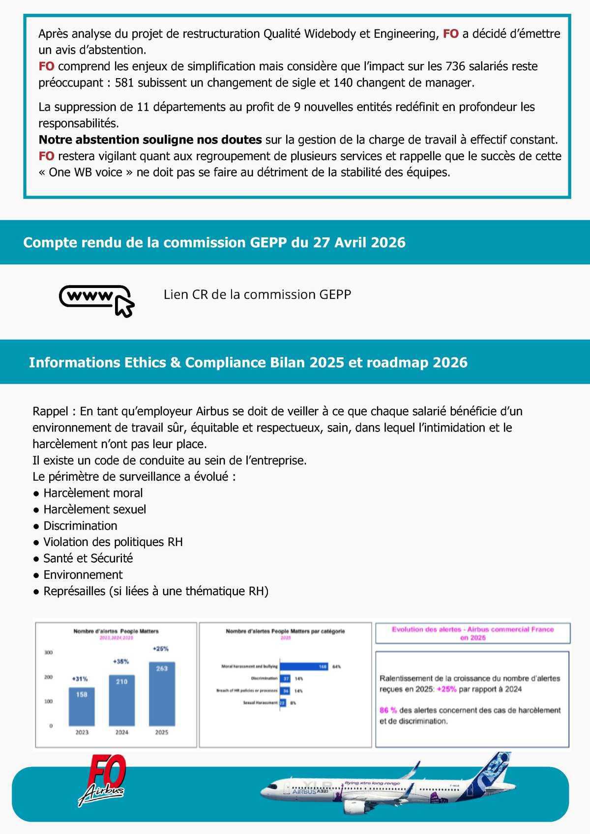 Compte rendu du CSE-C Extraordinaire Airbus Commercial Aircraft du 01 Juin 2026 et du CSE-E du 29 Mai 2026