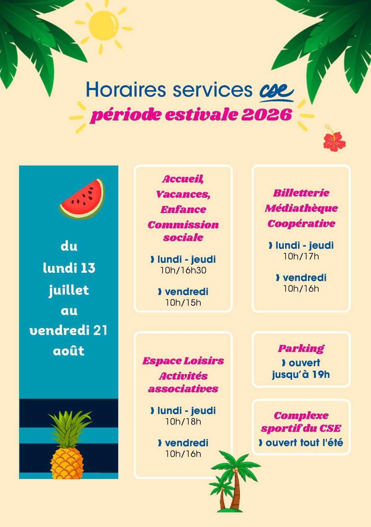 CSE : Vos services passent à l'heure d'été !