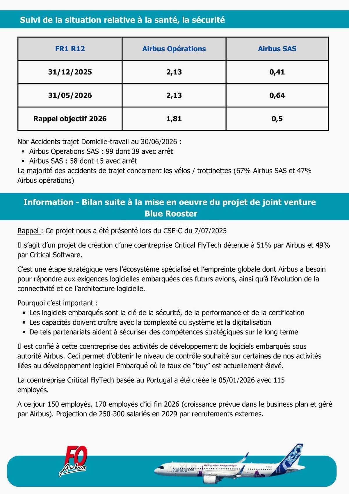 Compte rendu du CSE-C Airbus Commercial Aircraft du 16 Juillet 2026