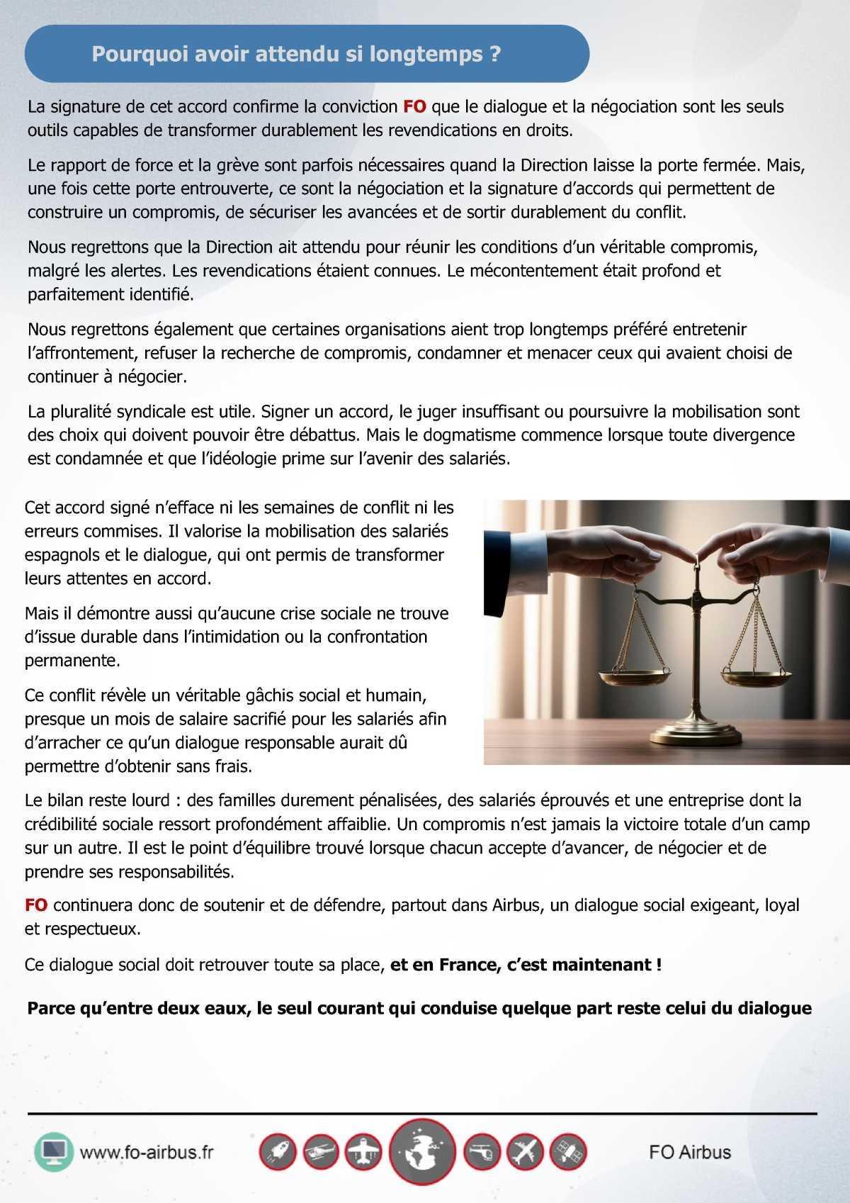 Airbus Espagne, le dialogue reprend enfin son cours Airbus Espagne, le dialogue reprend enfin son cours