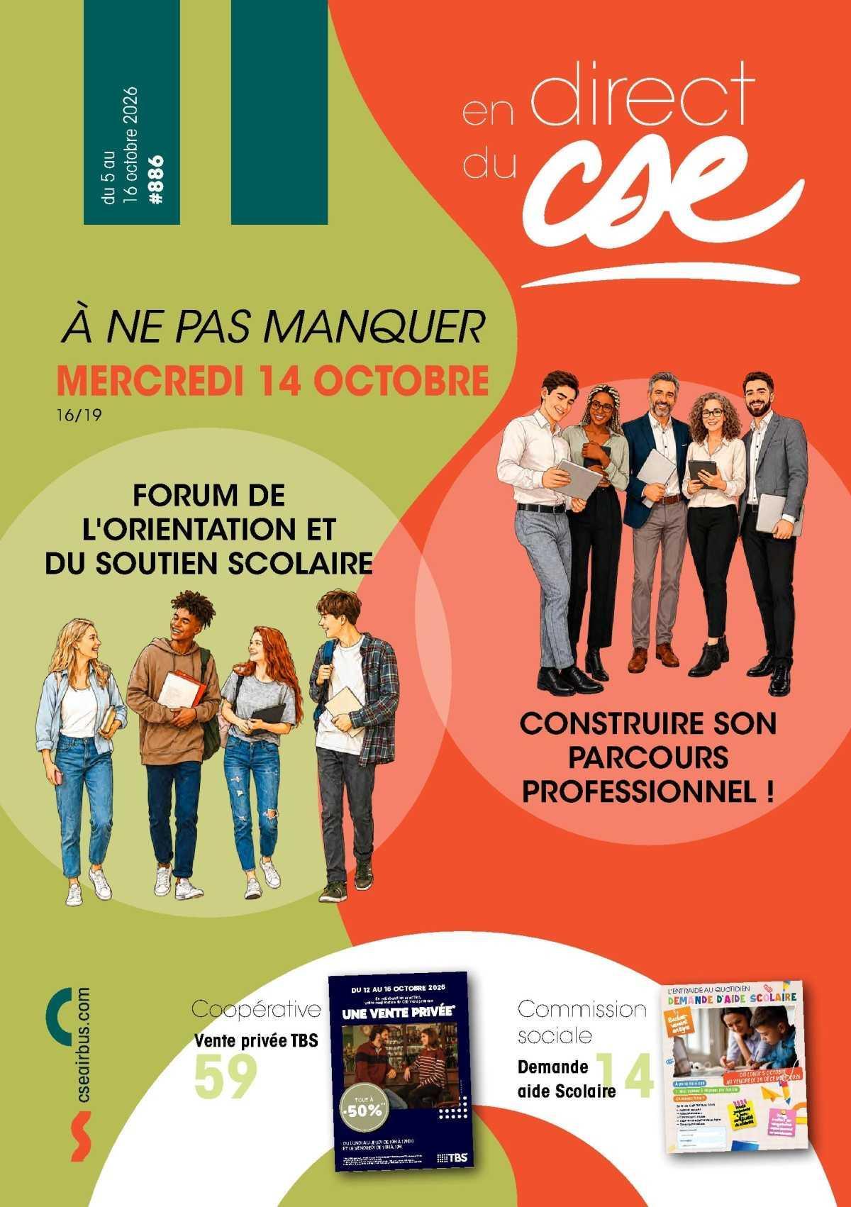 En Direct du CSE du 5 au 16 octobre 2026