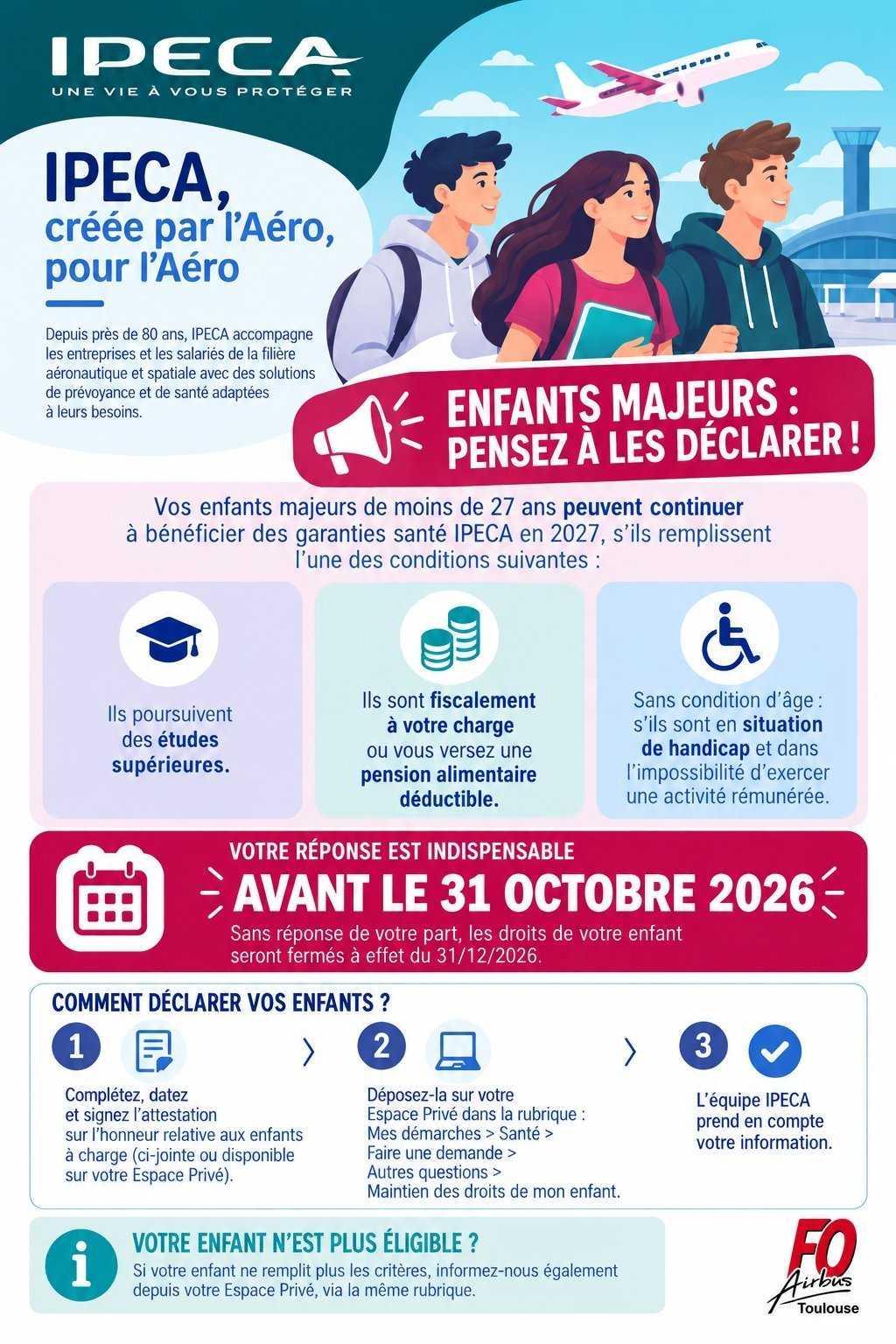 IPECA : Parents d’enfants majeurs, pensez à les déclarer ! IPECA : Parents d’enfants majeurs, pensez à les déclarer !