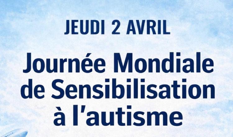 Jeudi 2 avril, Journée mondiale de sensibilisation à l'autisme 💙