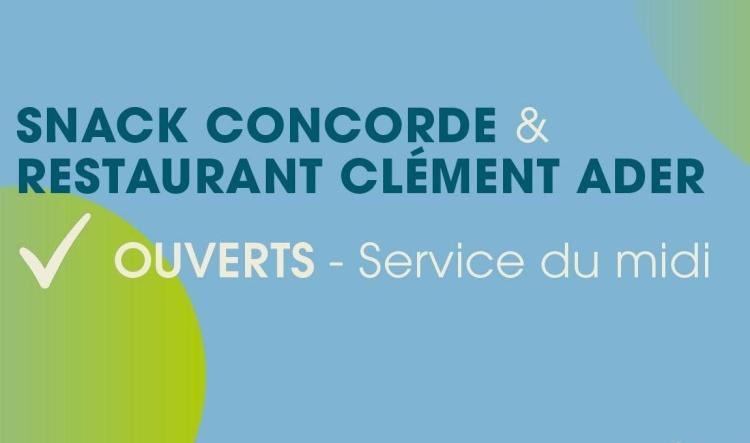 CSE: Le snack Concorde et le restaurant Clément Ader vous accueillent le lundi 25 mai pour le déjeuner