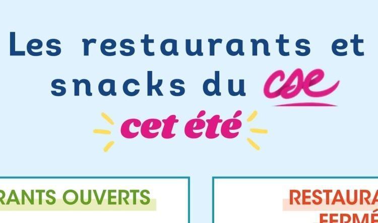 Fermetures estivales : Quels restaurants & snacks restent ouverts du 3 au 7 août ?
