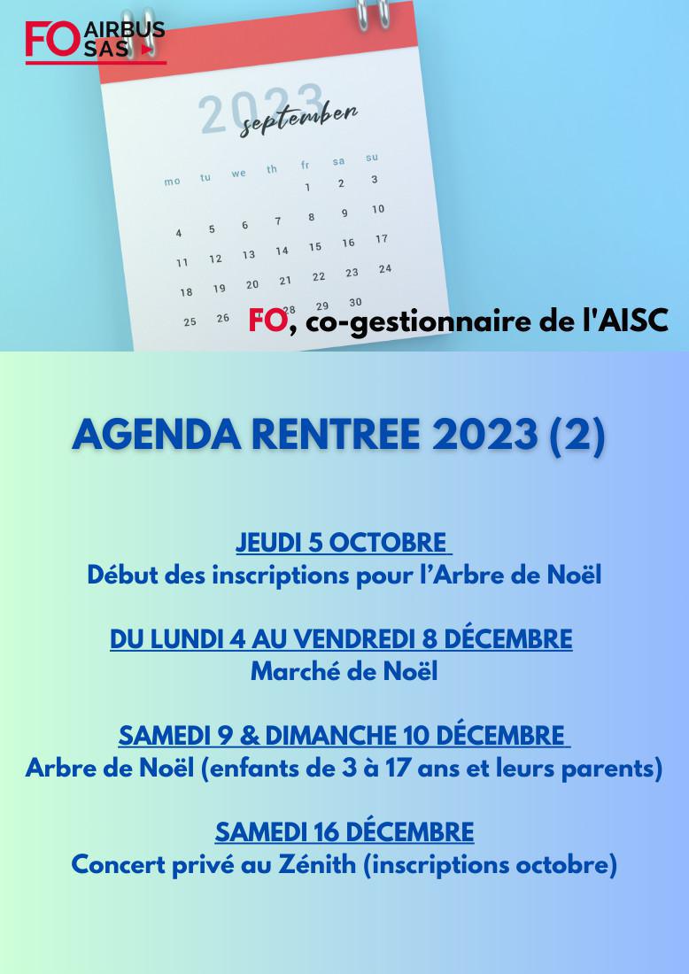 Hebdo « inFO AISC/AISA » – Semaine 36, septembre 2023.